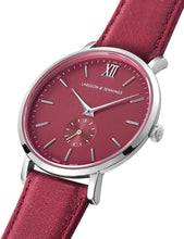 Load image into Gallery viewer, Jura Leather 38mm Silver Red