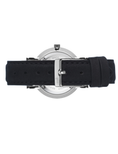 Load image into Gallery viewer, Jette Lugano Leather 33mm Silver Black