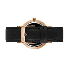 Load image into Gallery viewer, Jura Leather 38mm Rose Gold Black