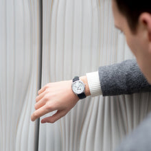 Load image into Gallery viewer, Meridian Leather 38mm Rose Gold Charcoal