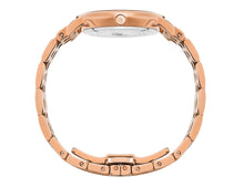 Load image into Gallery viewer, Lj Classic Lugano Vasa Link 33mm Rose Gold Black
