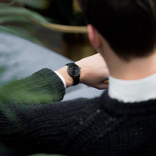 Load image into Gallery viewer, Aurora Leather 38mm Rose Gold Black
