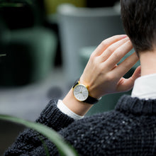 Load image into Gallery viewer, Aurora Leather 38mm Rose Gold White

