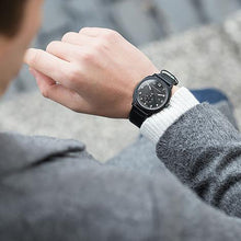Load image into Gallery viewer, Meridian Leather 38mm Rose Gold Charcoal
