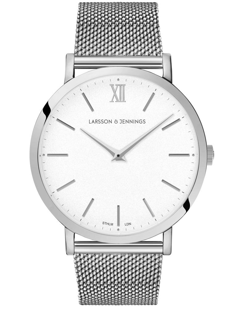 LJXII Lugano Milanese 40mm Silver Satin-White –