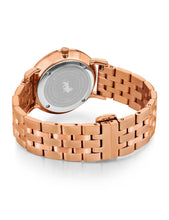 Load image into Gallery viewer, Lj Classic Lugano Vasa Link 33mm Rose Gold White
